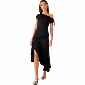 NWT Peppermayo Downtown Midi Maxi Dress - Black Size AU 14/ US 10